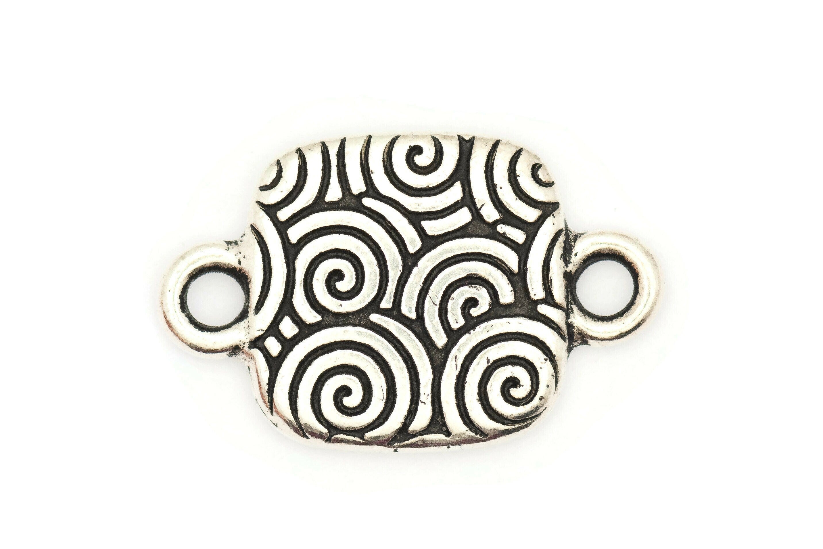 Dragonfly Tile Stretch Band Connector • Bracelet Focal • Antique Silver-Plated TierraCast
