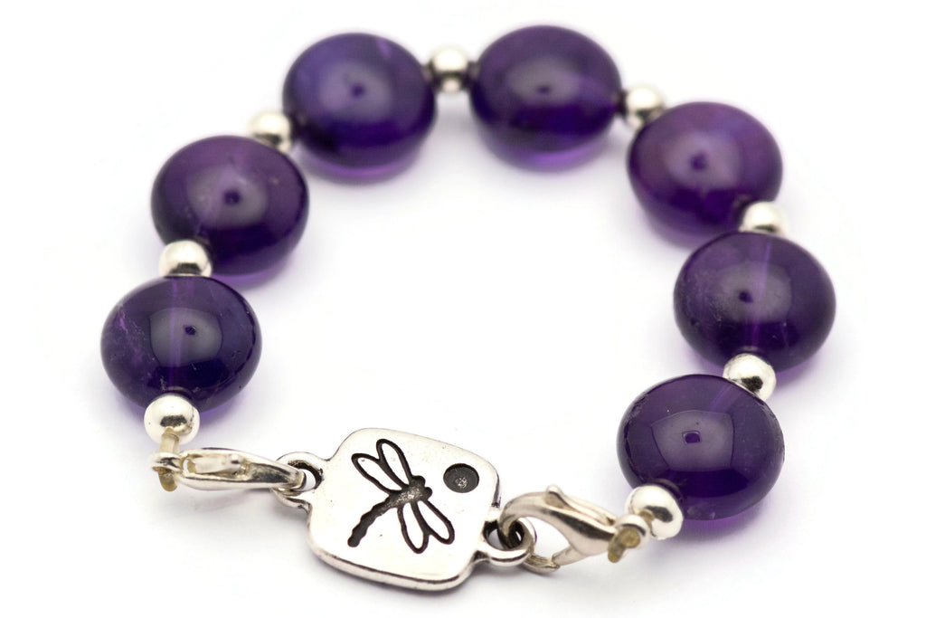 Dragonfly Tile Stretch Band Connector • Bracelet Focal • Antique Silver-Plated TierraCast