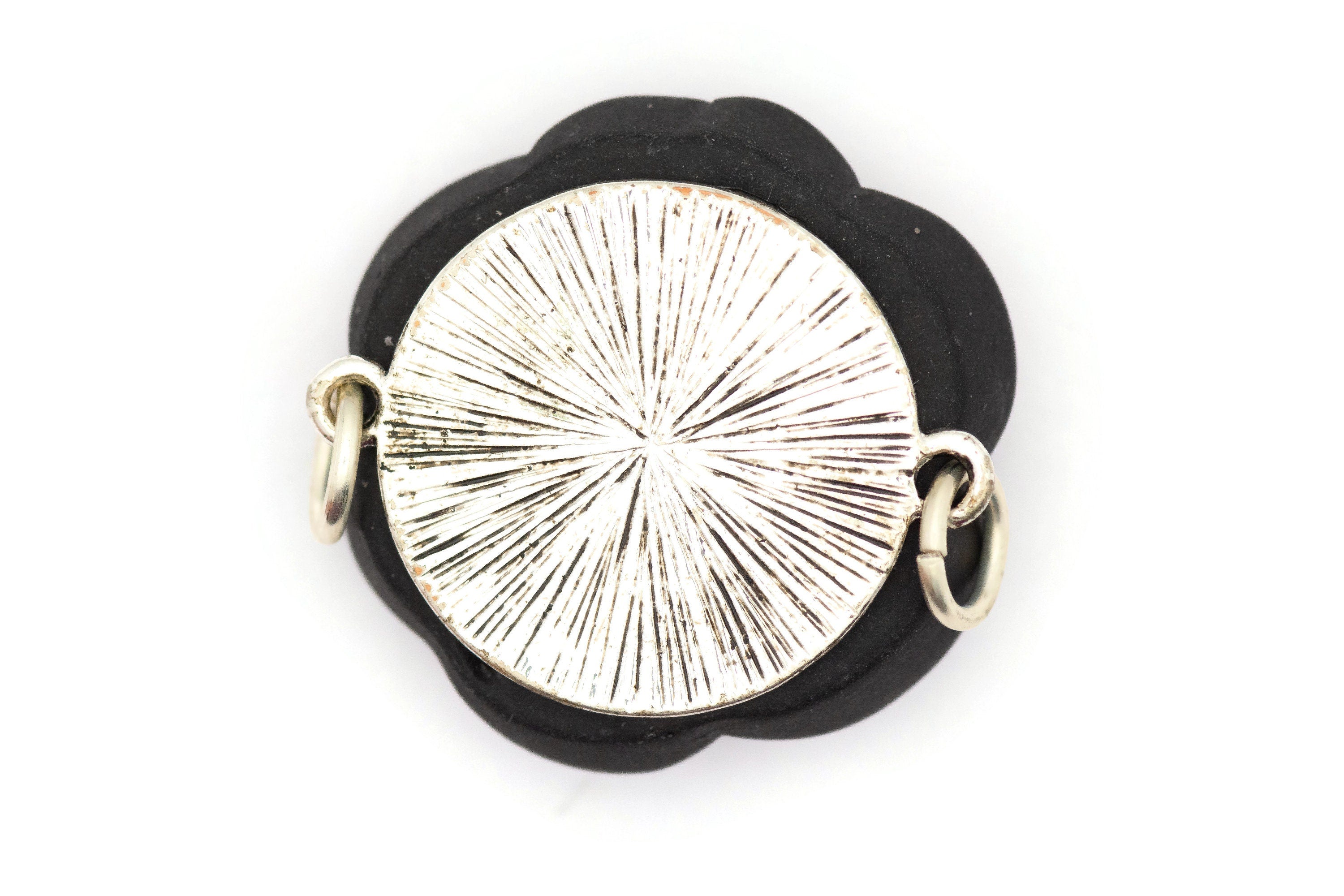 Black Rose Stretch Band Connector • Bracelet Focal
