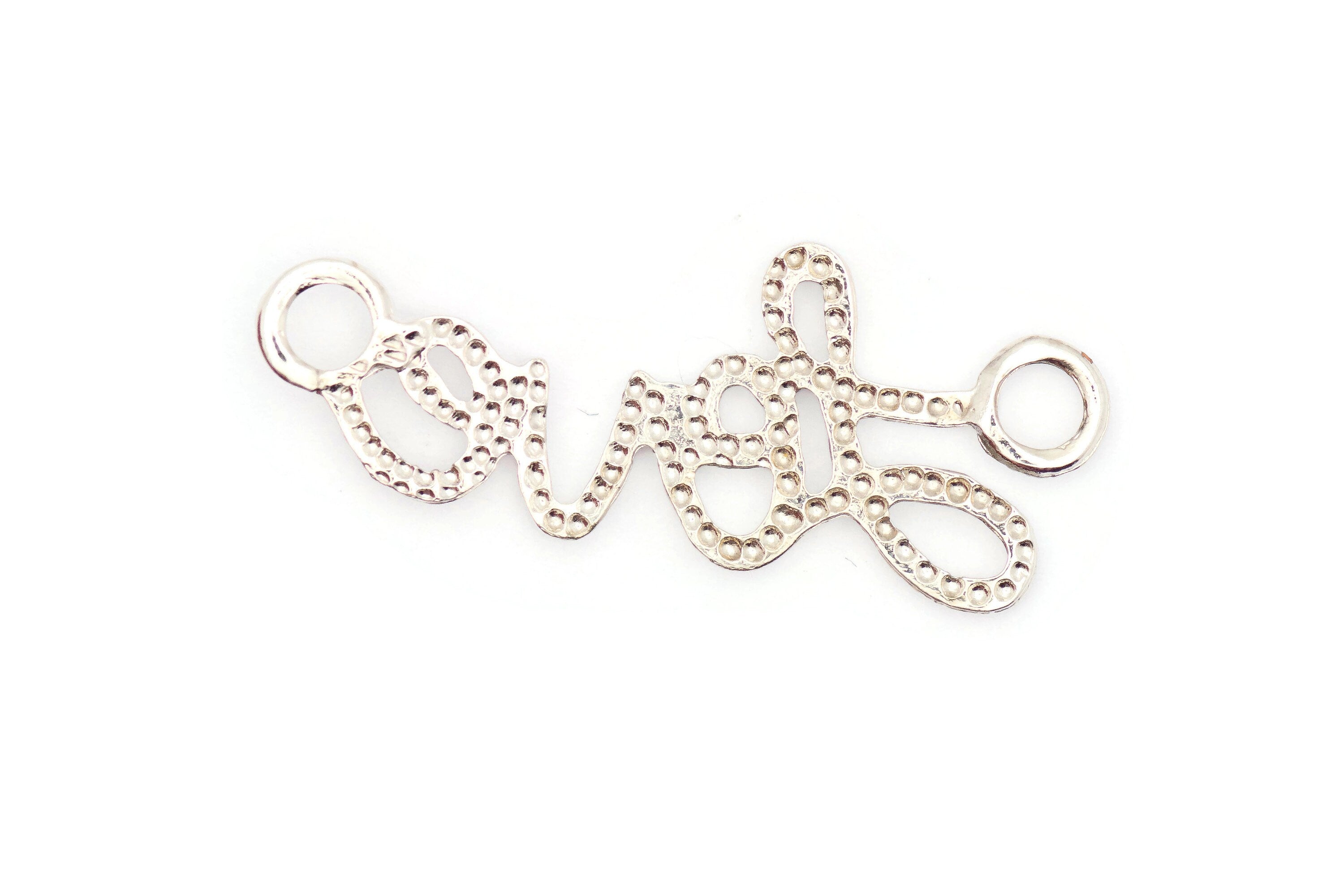 Love Script Stretch Band Connector • Bracelet Focal