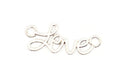 Love Script Stretch Band Connector • Bracelet Focal