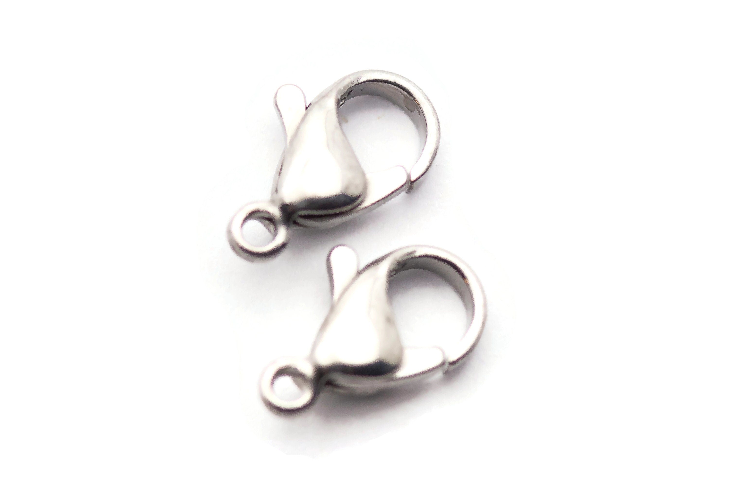 Lobster Claw Clasp, Stainless Steel, Clasp Upgrade, Replacement Clasp, Stretch Band Clasp, 12mm clasp, PAIR