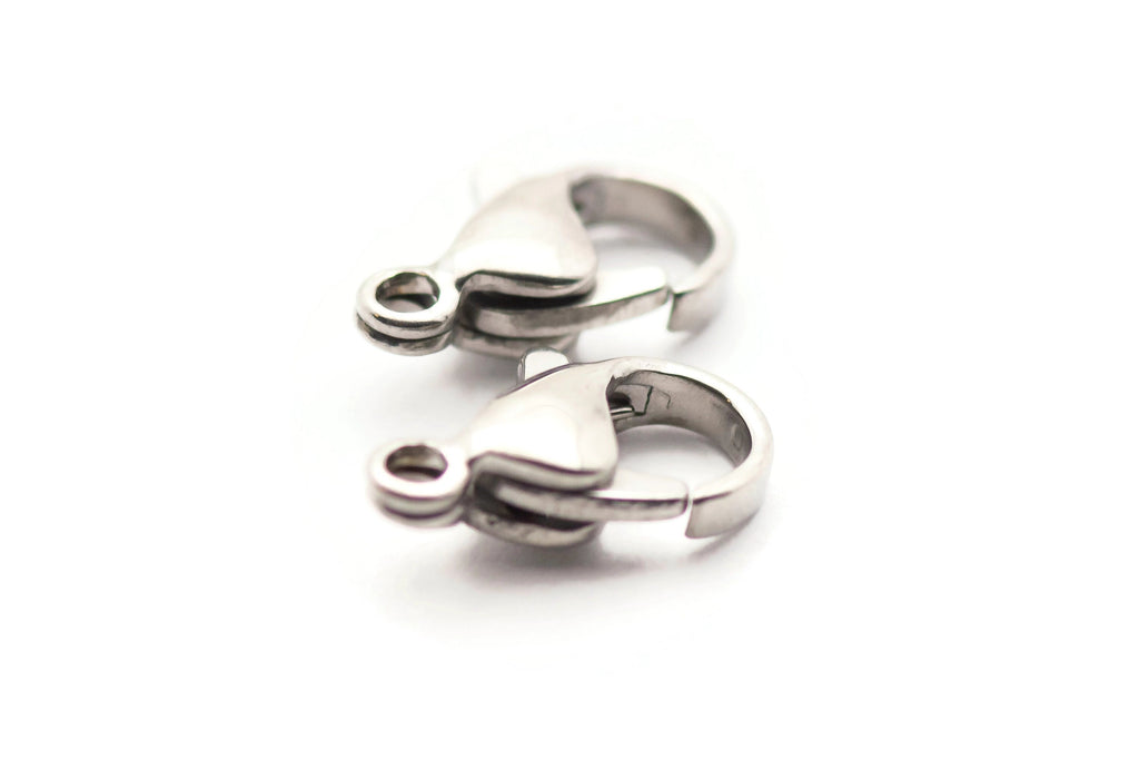 Lobster Claw Clasp, Stainless Steel, Clasp Upgrade, Replacement Clasp, Stretch Band Clasp, 12mm clasp, PAIR