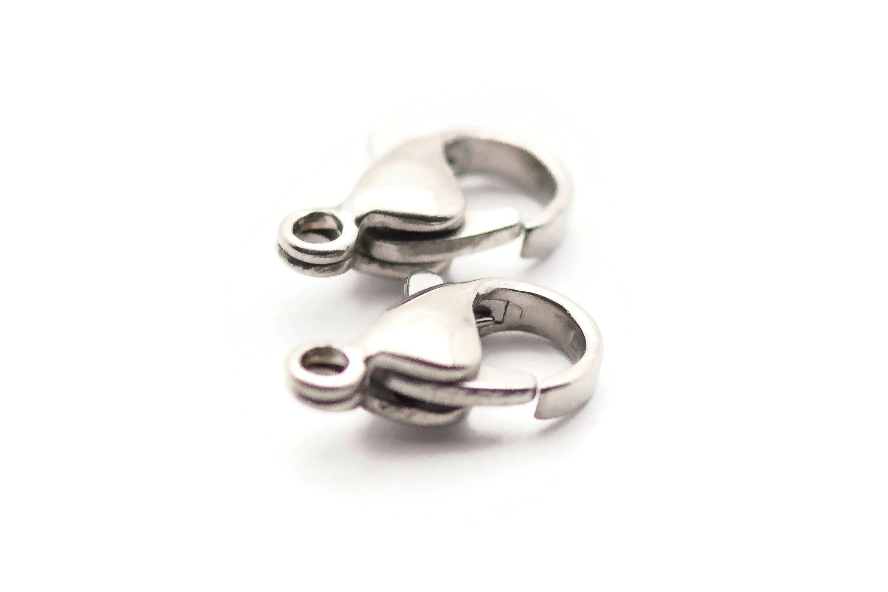 Lobster Claw Clasp, Stainless Steel, Clasp Upgrade, Replacement Clasp, Stretch Band Clasp, 12mm clasp, PAIR