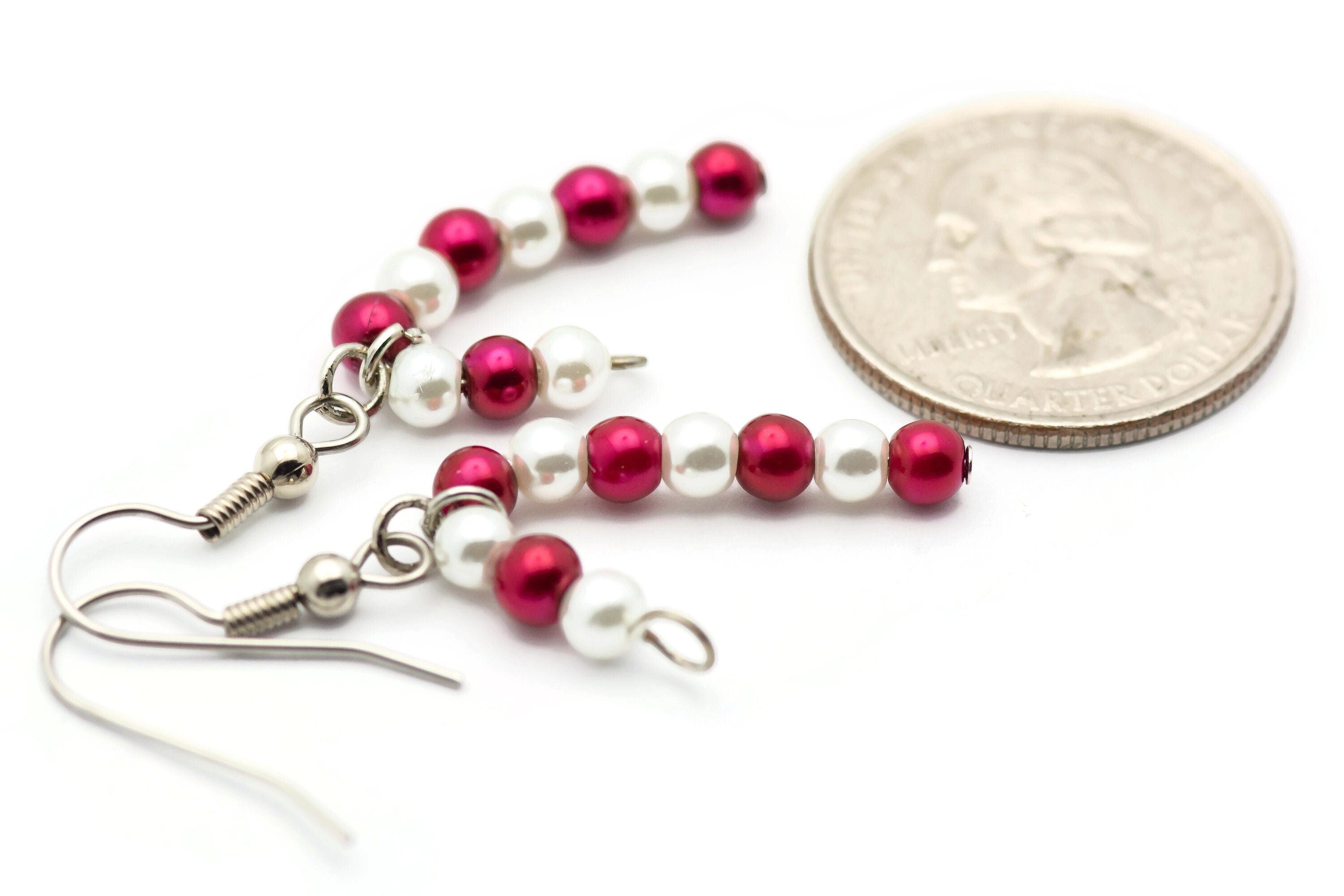 Candy Cane, Peppermint Stick, Red and White, Christmas Earrings, Holiday Earrings, Candy Jewelry