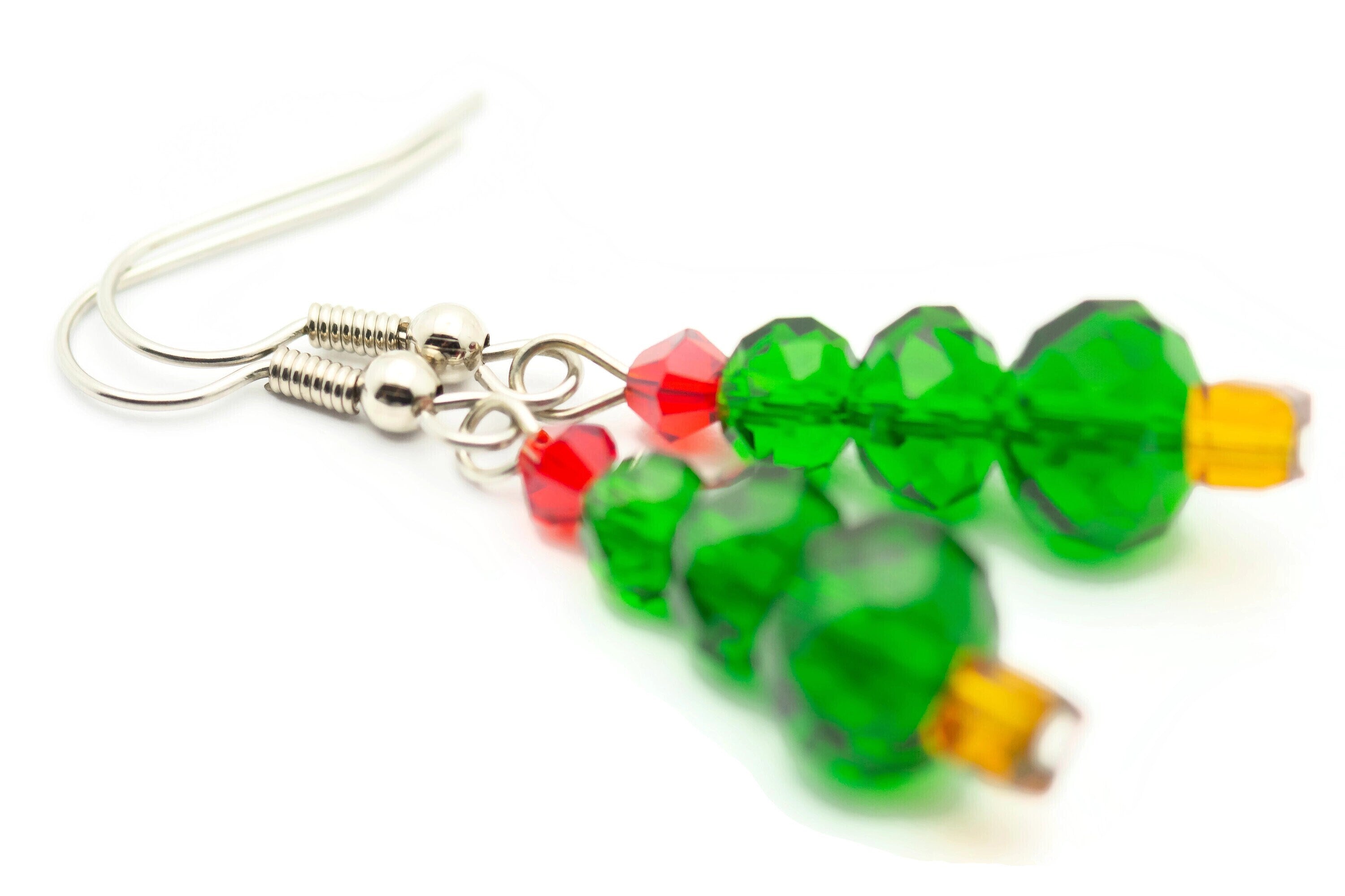 Christmas Tree, Green Tree, Xmas Tree, Christmas Earrings, Holiday Earrings