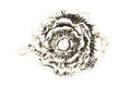 Silver Rose Stretch Band Connector • Bracelet Focal