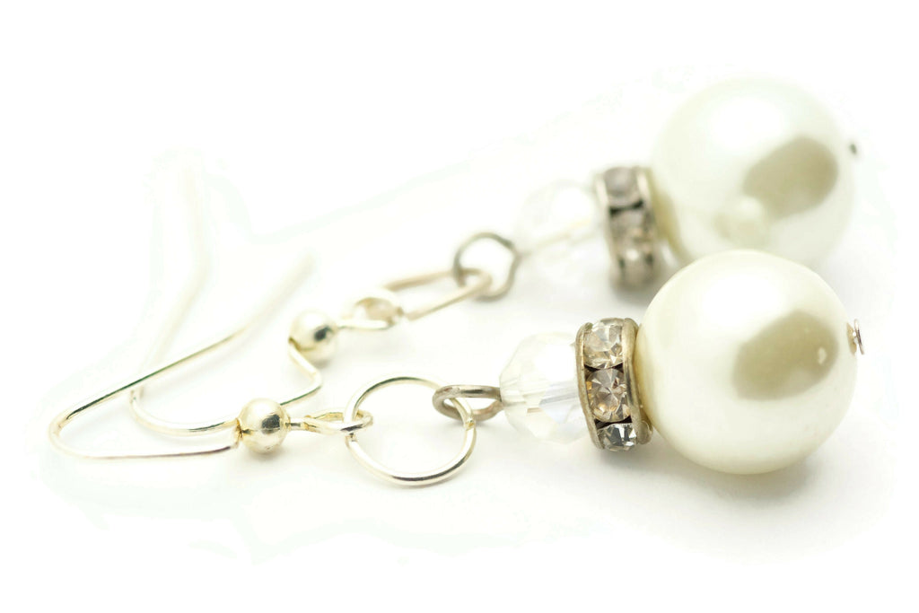 Snowman Earrings, White Snowmen, Winter Jewelry, Crystal Scarf, Holiday Earrings, Christmas Earrings, Snow Love, Glass Pearls, Snow Balls