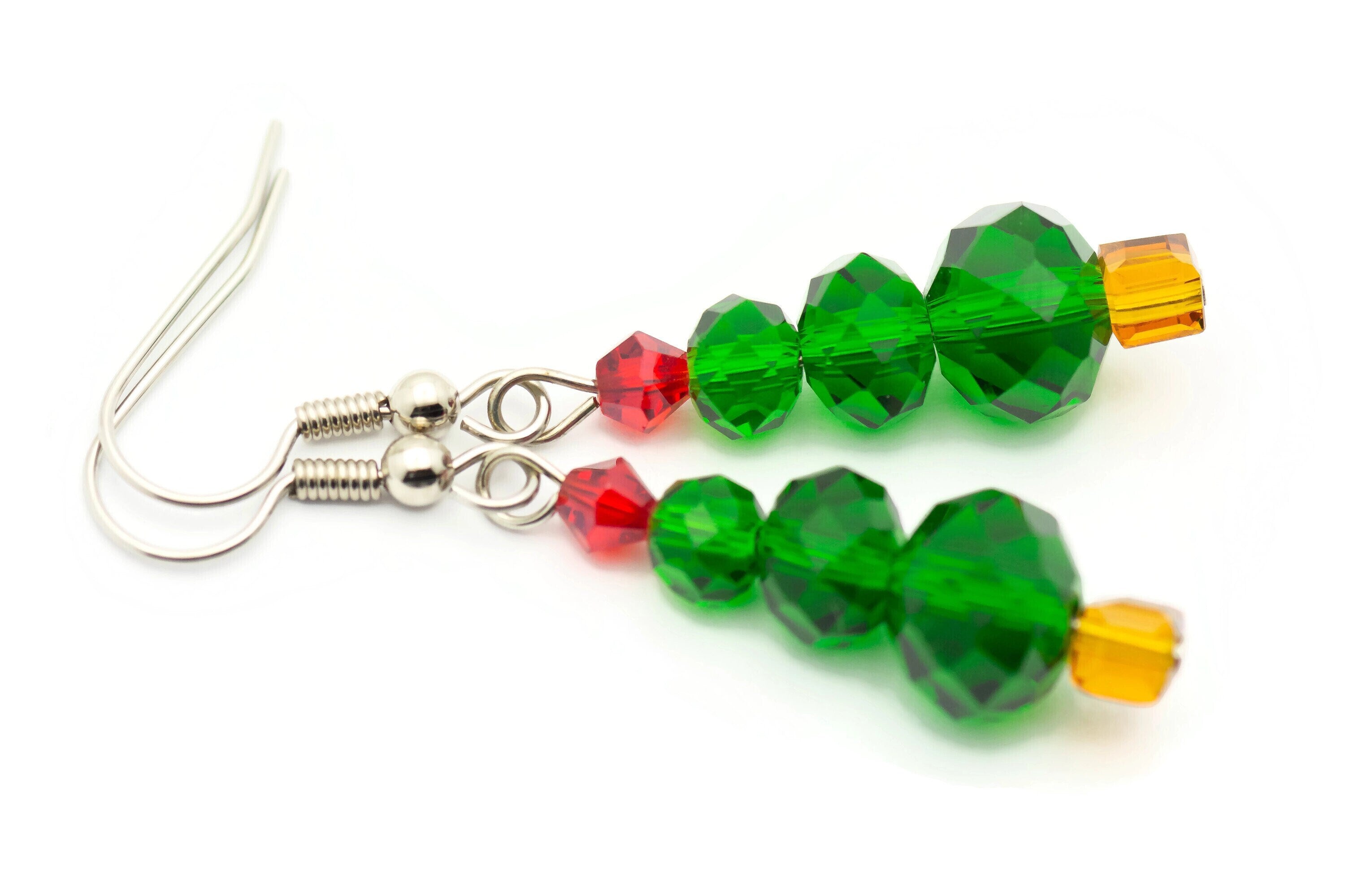 Christmas Tree, Green Tree, Xmas Tree, Christmas Earrings, Holiday Earrings