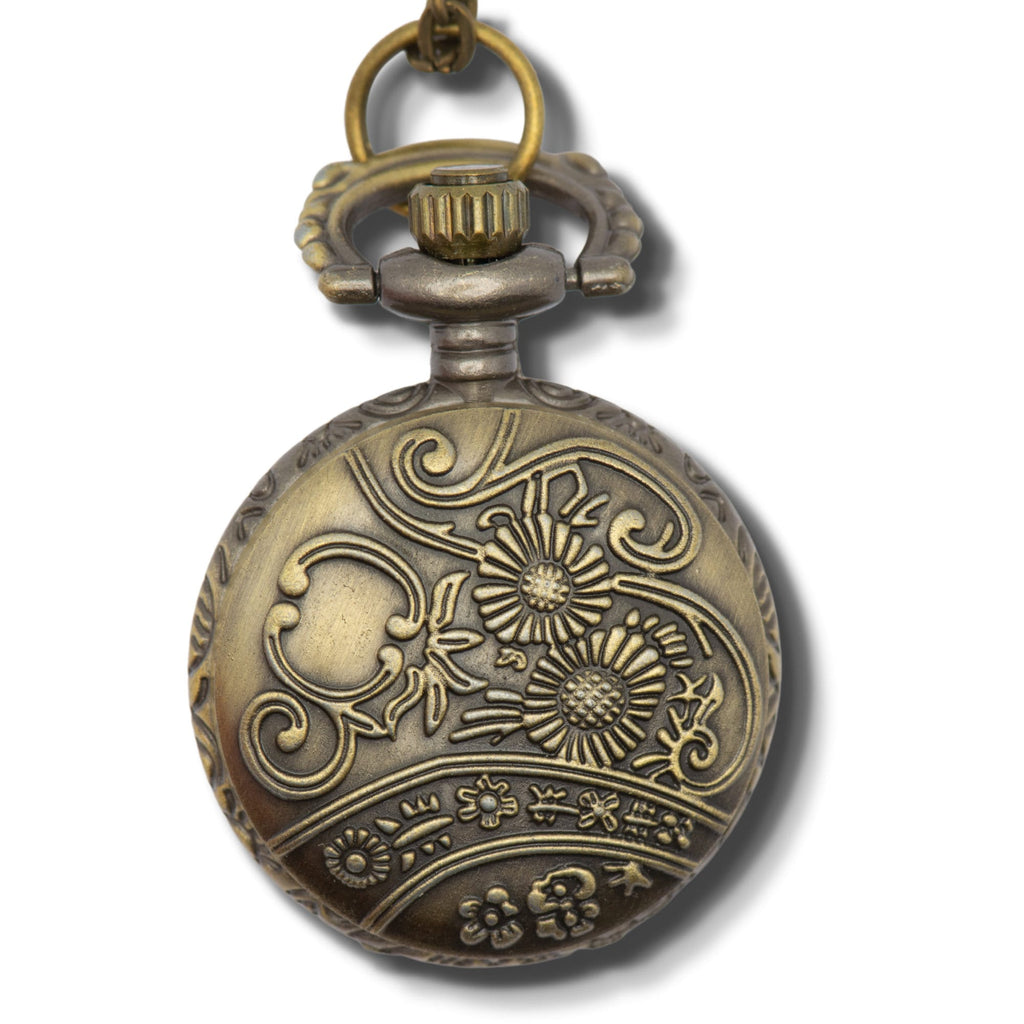 Cupid Pocket Watch Necklace | Valentine's Day Watch | Bronze | Bow and Arrow | Locket Watch | Long Chain