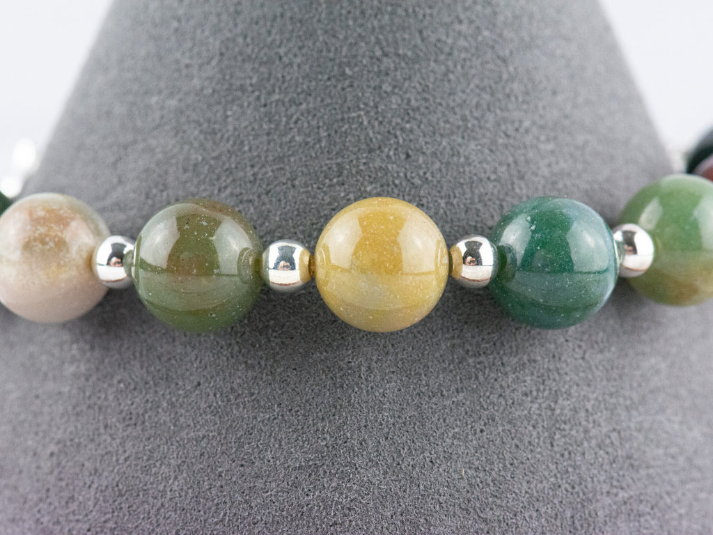 Fancy Jasper Interchangeable Stretch Beaded Watch Band • Medical ID Bracelet • Single Strand • Handmade Gemstone Jewelry
