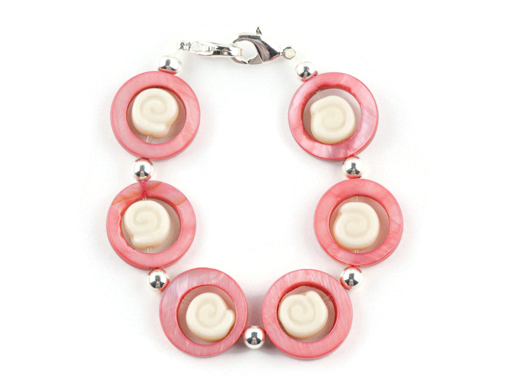 Beachy Shell Loops Interchangeable Stretch Beaded Watch Band • Medical ID Bracelet • Single Strand • Summer Handmade Jewelry