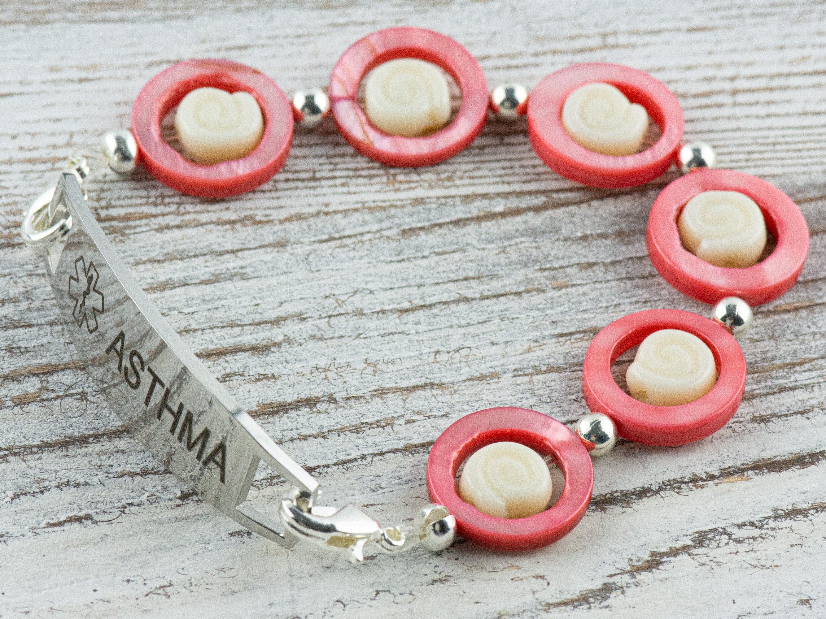 Beachy Shell Loops Interchangeable Stretch Beaded Watch Band • Medical ID Bracelet • Single Strand • Summer Handmade Jewelry