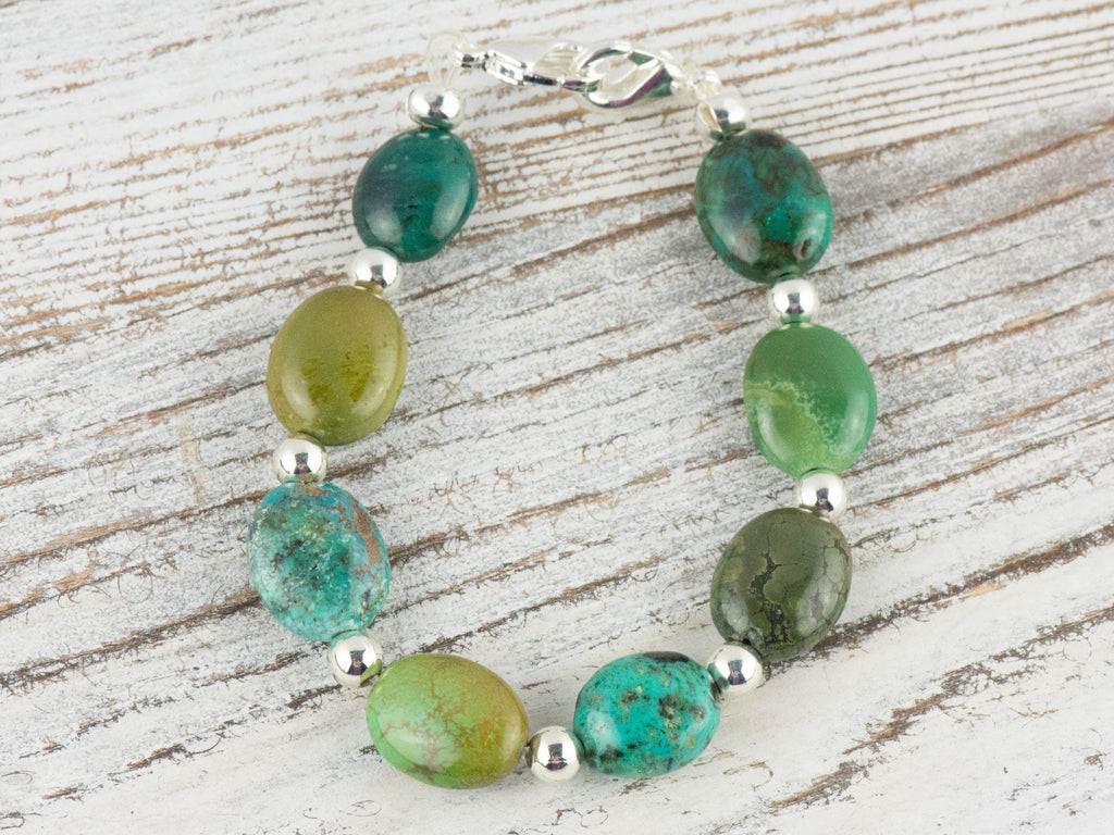 Green Jasper Interchangeable Stretch Beaded Watch Band • Medical ID Bracelet • Single Strand • Handmade Jewelry