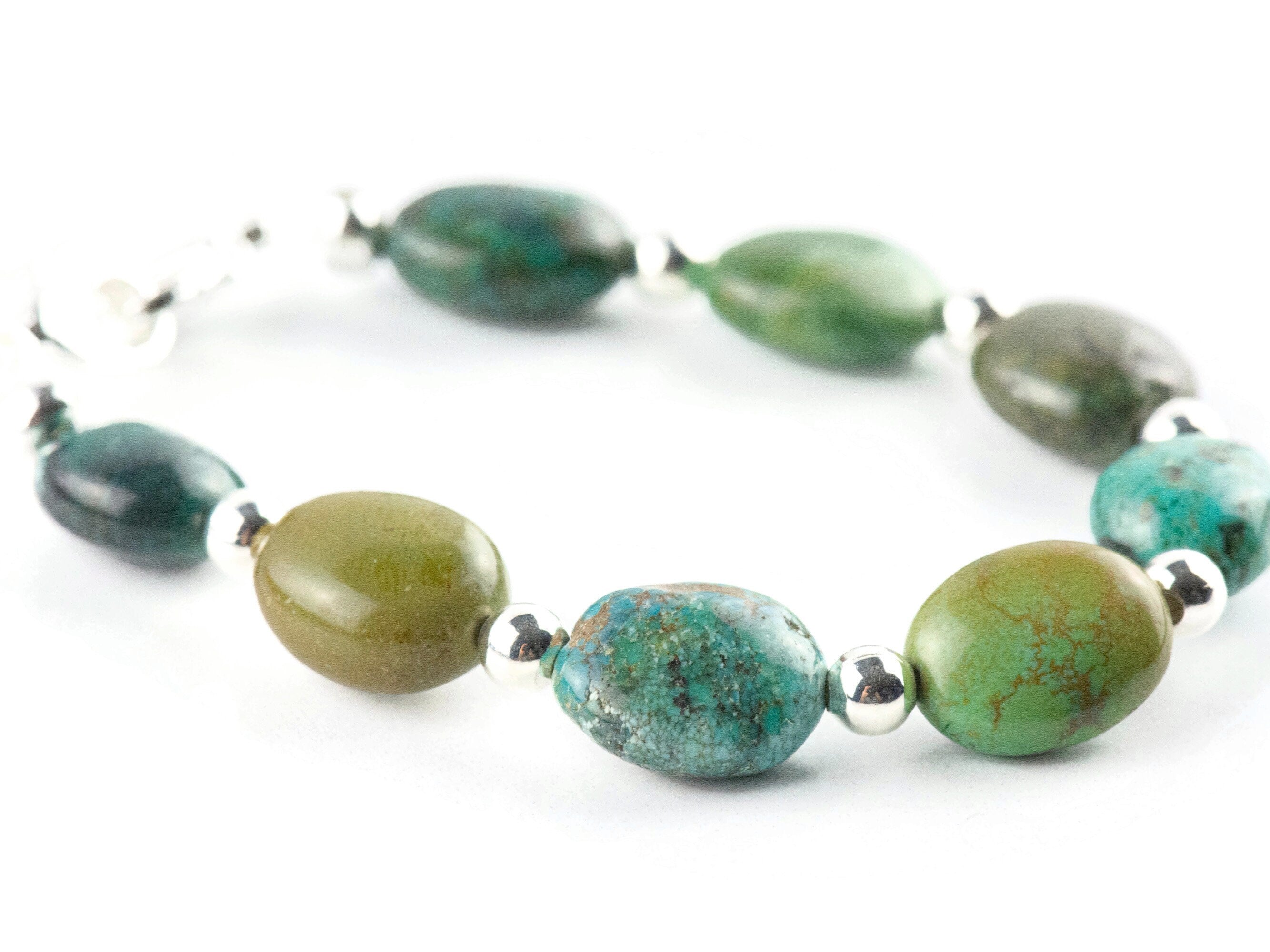 Green Jasper Interchangeable Stretch Beaded Watch Band • Medical ID Bracelet • Single Strand • Handmade Jewelry