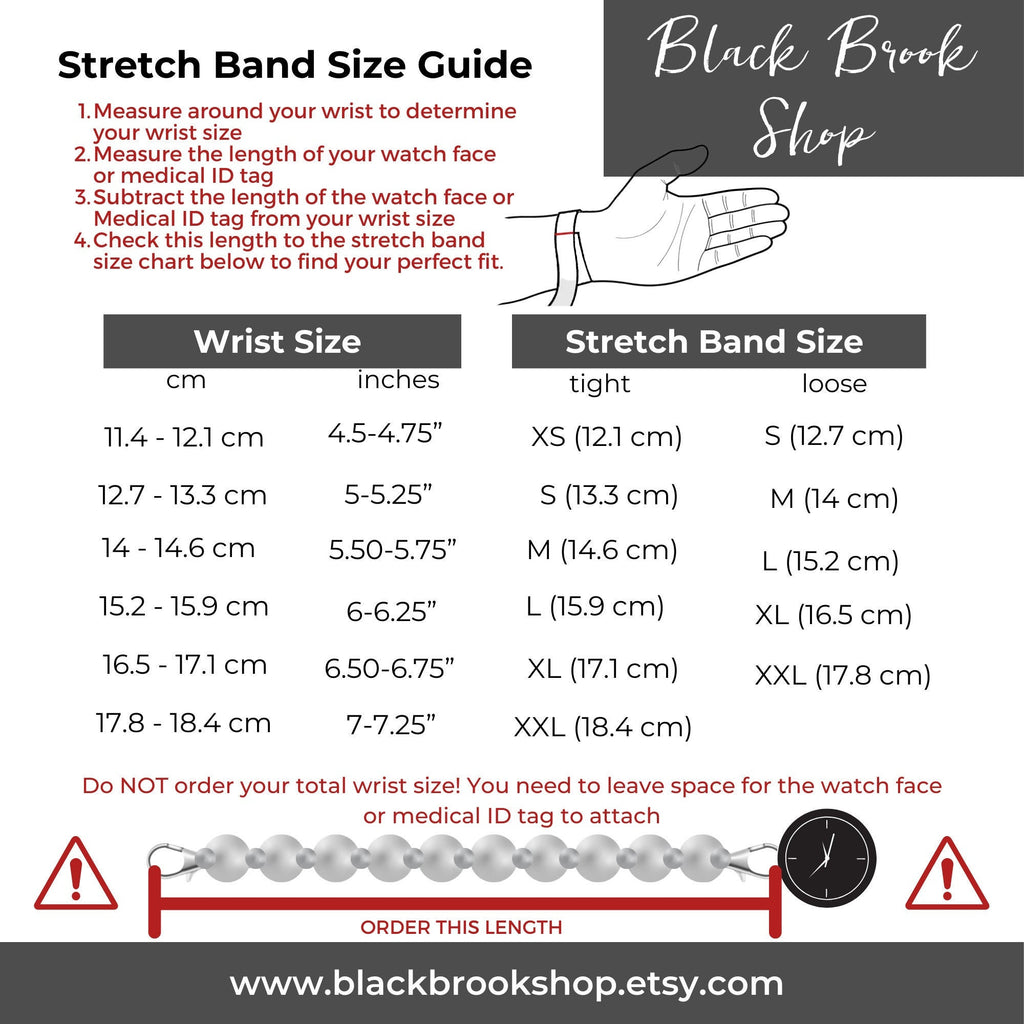 Frosted Pink Glass Interchangeable Stretch Beaded Watch Band • Medical ID Bracelet • Single Strand • Handmade Jewelry