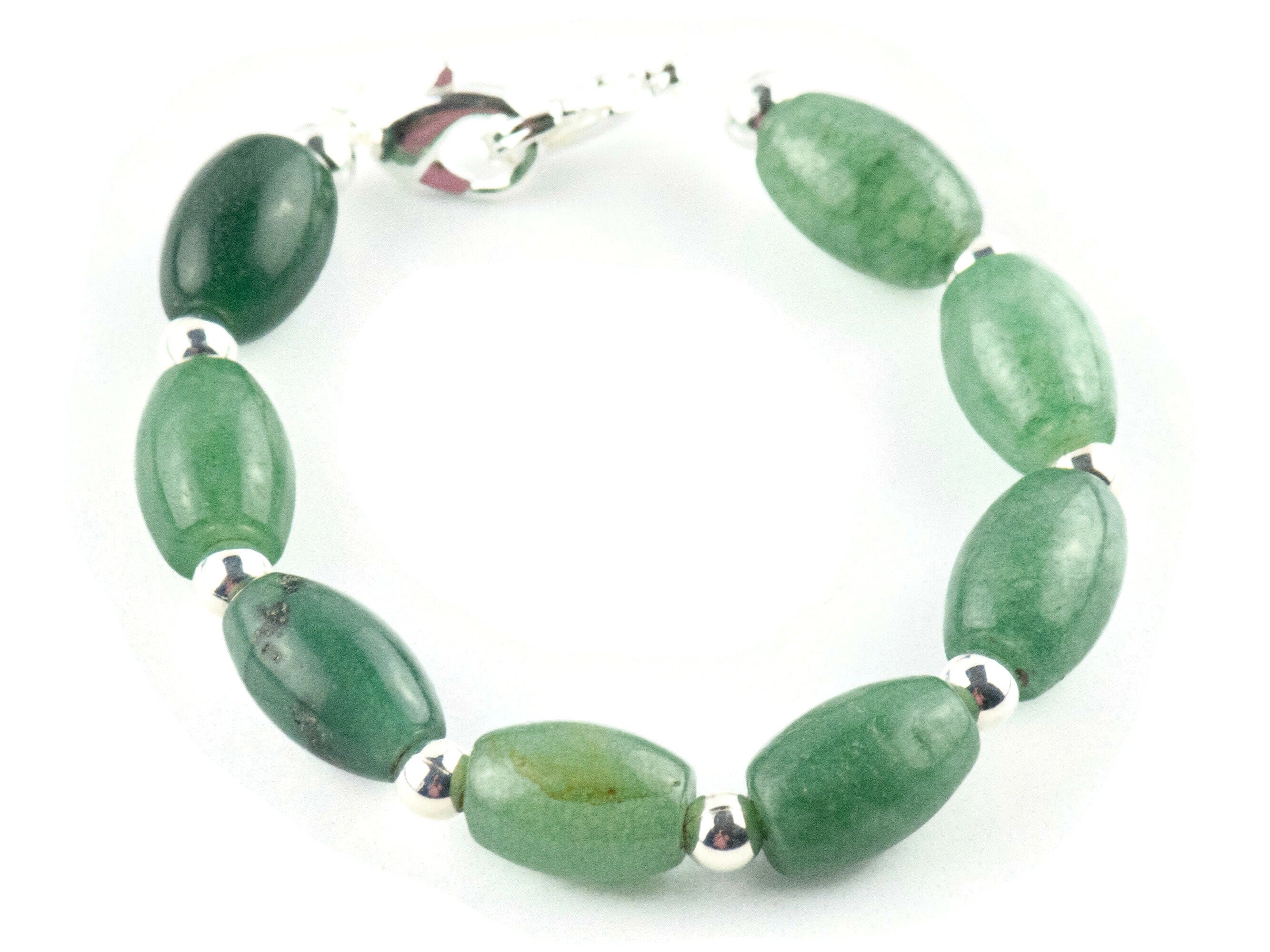 Green Aventurine Interchangeable Stretch Beaded Watch Band • Medical ID Bracelet • Single Strand • Handmade Jewelry
