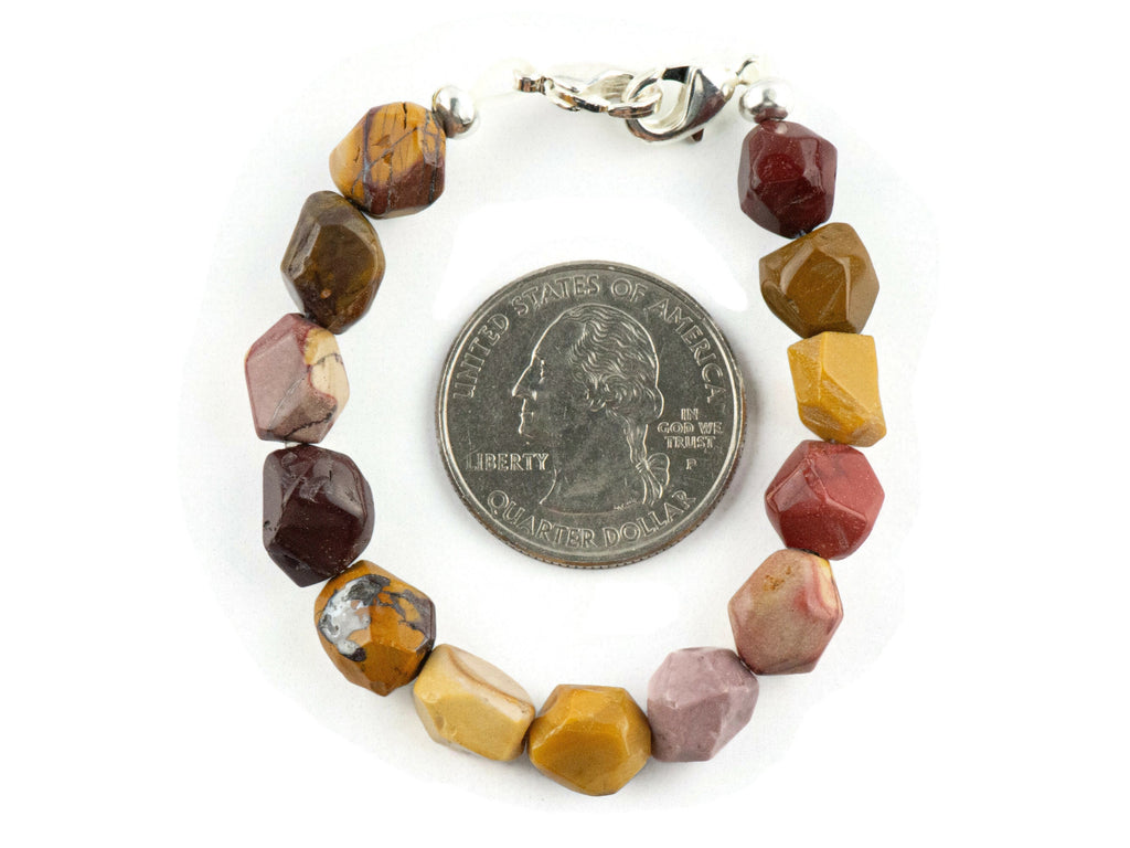 Mookaite Jasper Nugget Interchangeable Stretch Beaded Watch Band • Medical ID Bracelet • Single Strand • Handmade Gemstone Jewelry