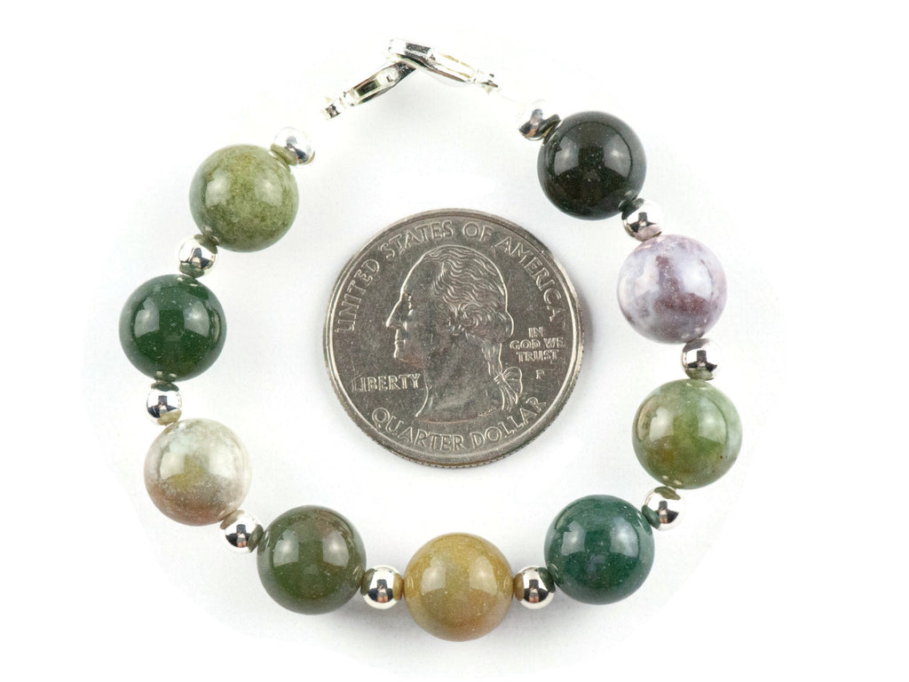 Fancy Jasper Interchangeable Stretch Beaded Watch Band • Medical ID Bracelet • Single Strand • Handmade Gemstone Jewelry