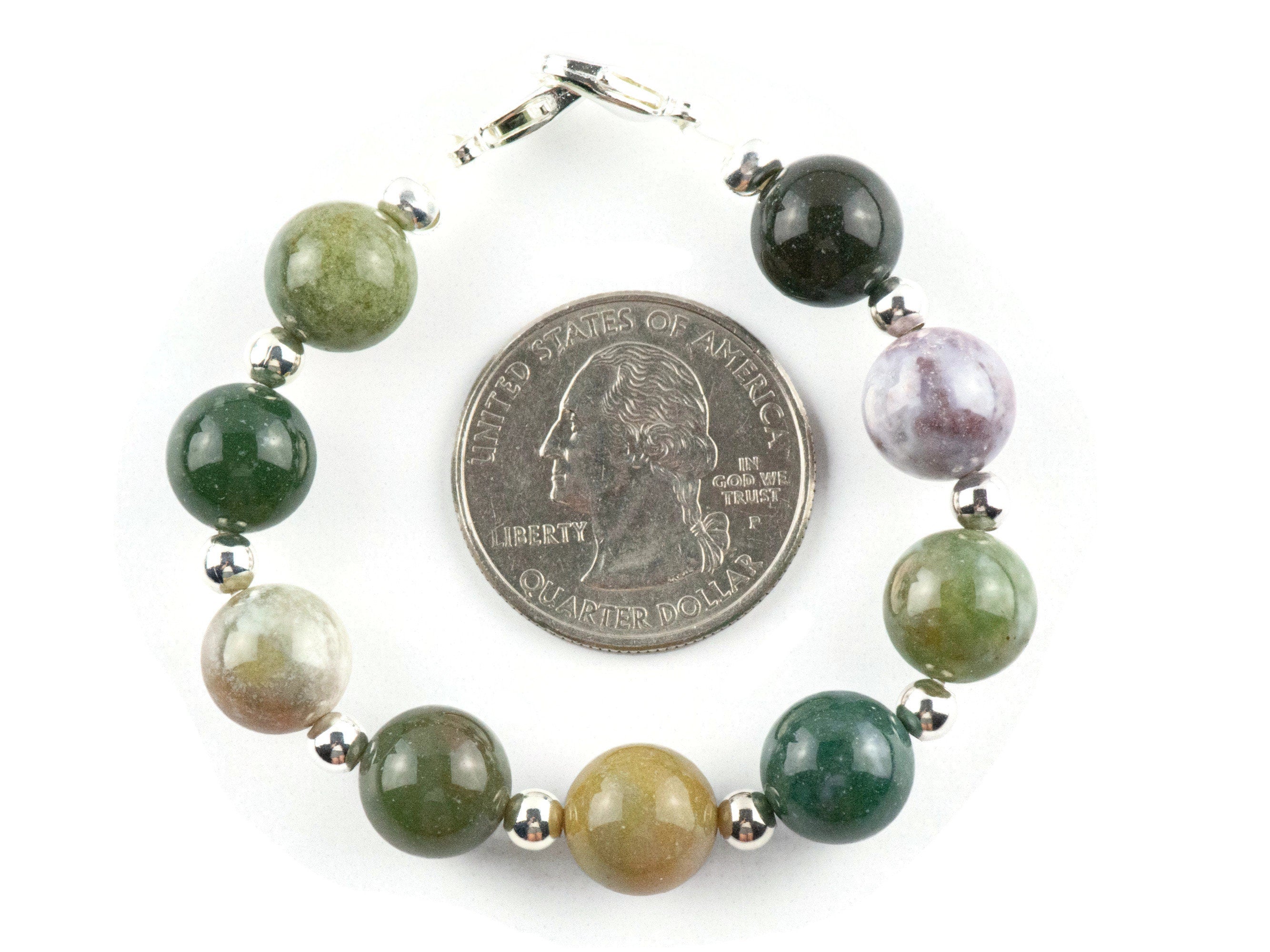 Fancy Jasper Interchangeable Stretch Beaded Watch Band • Medical ID Bracelet • Single Strand • Handmade Gemstone Jewelry