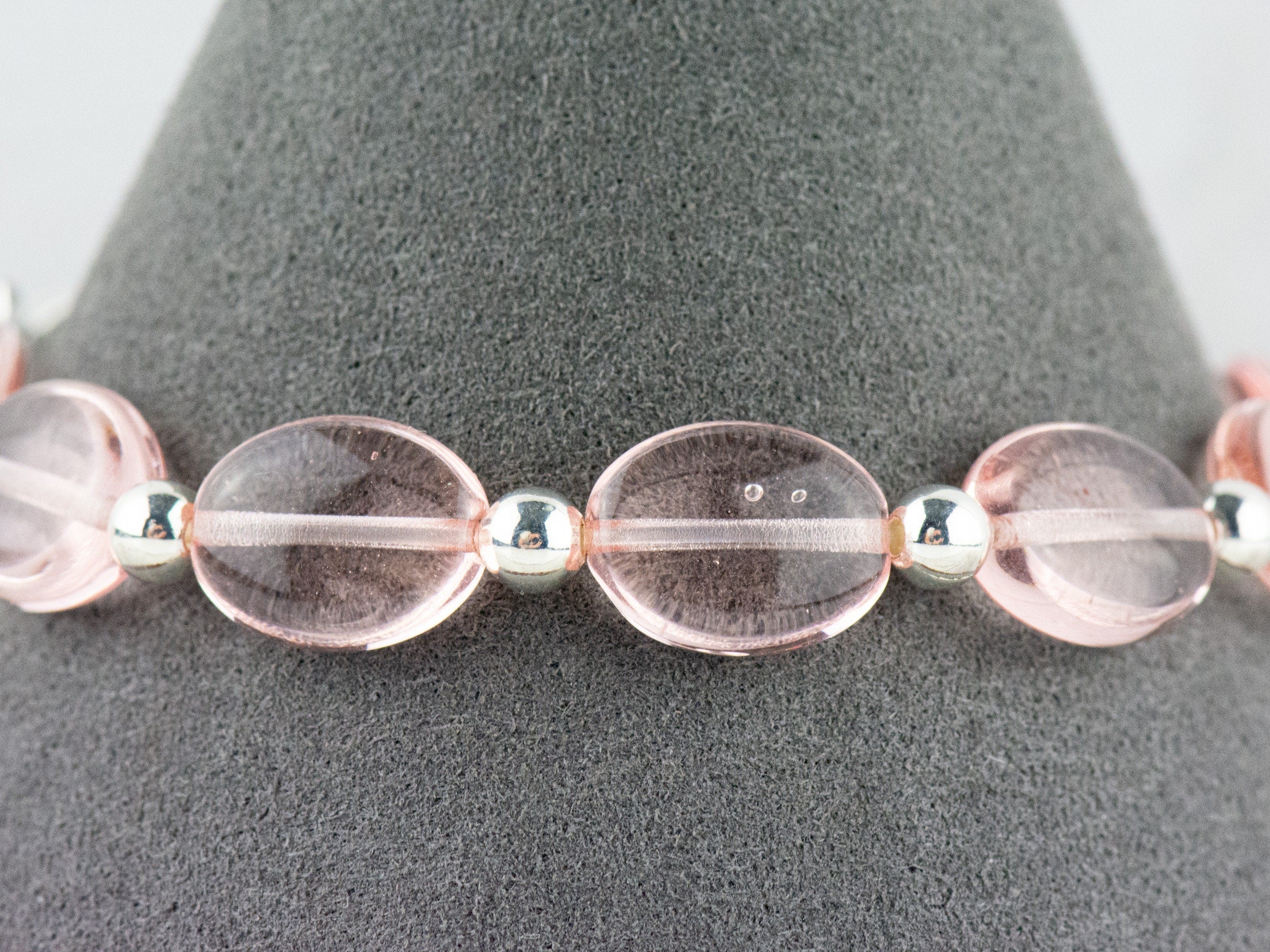 Pink Rose Interchangeable Stretch Beaded Watch Band • Medical ID Bracelet • Single Strand • Handmade Jewelry