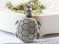 Tortoise Bronze Pocket Watch Long Necklace / Unique Watches / Sea Turtle Jewelry
