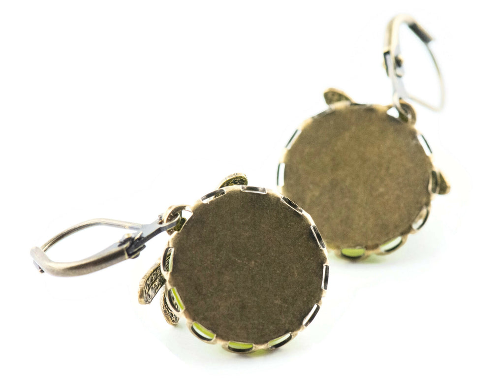 Taiwan Jade Brass Dragonfly Lever Back Earrings • Green Earrings • Handmade Nature-Inspired Jewelry • Jewelry Gift for Her