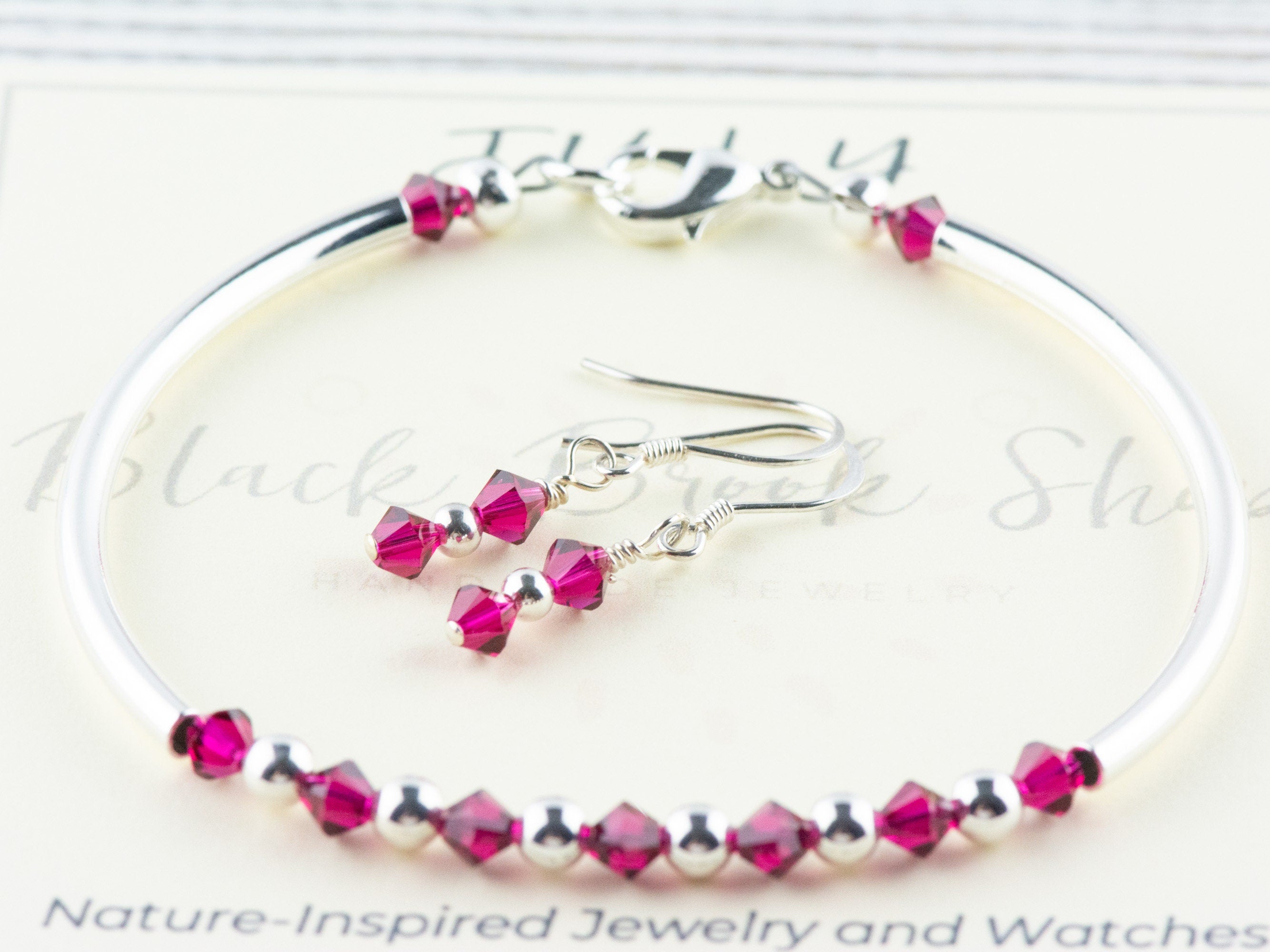 July Birthstone, Ruby Birthstone Bracelet, Birth Month Bracelet, Birth Stone Bracelet, July Bracelet Gift, Crystal Bracelet