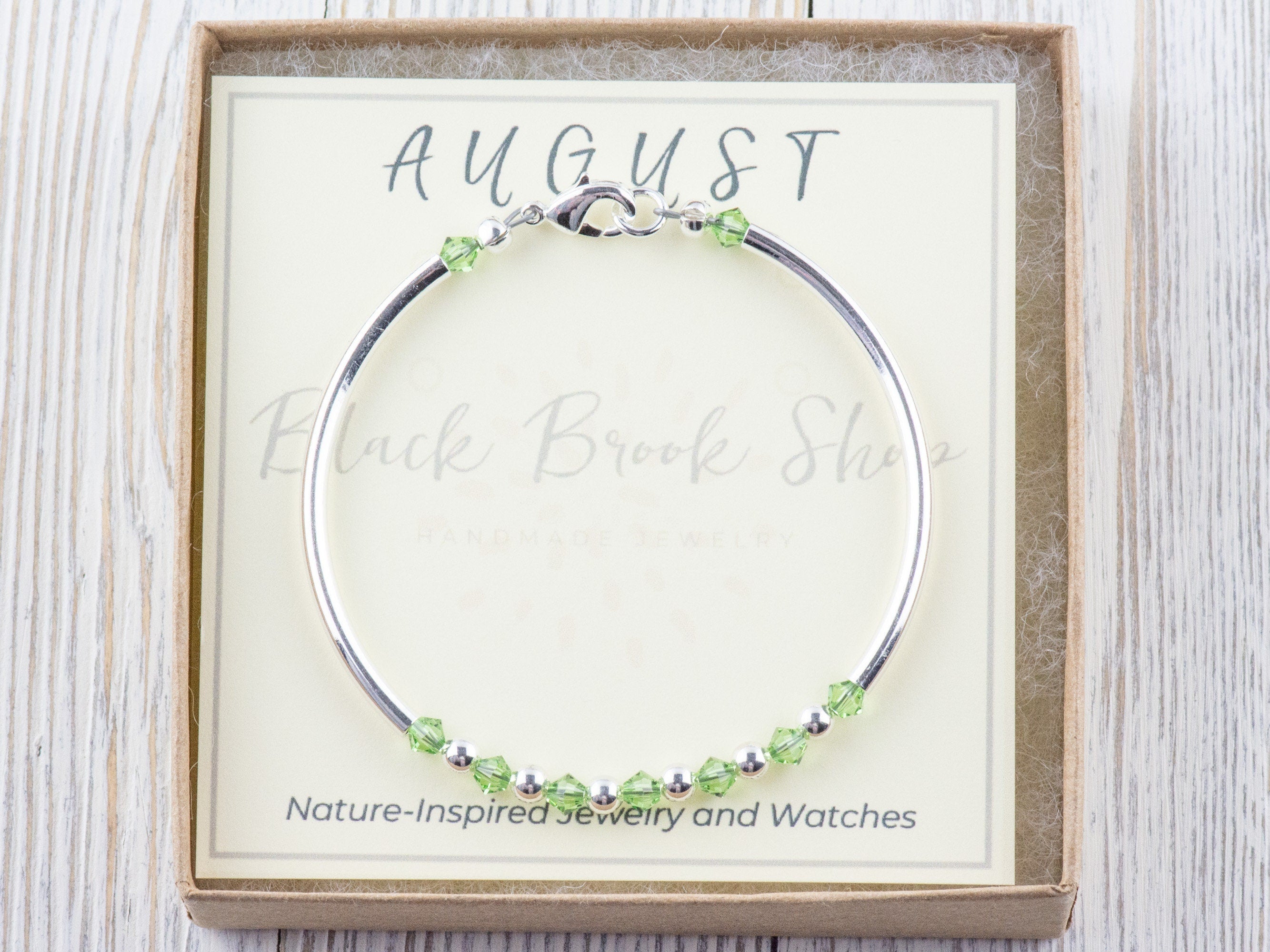 August Birthstone, Peridot Birthstone Bracelet, Birth Month Bracelet, Birth Stone Bracelet, August Bracelet Gift