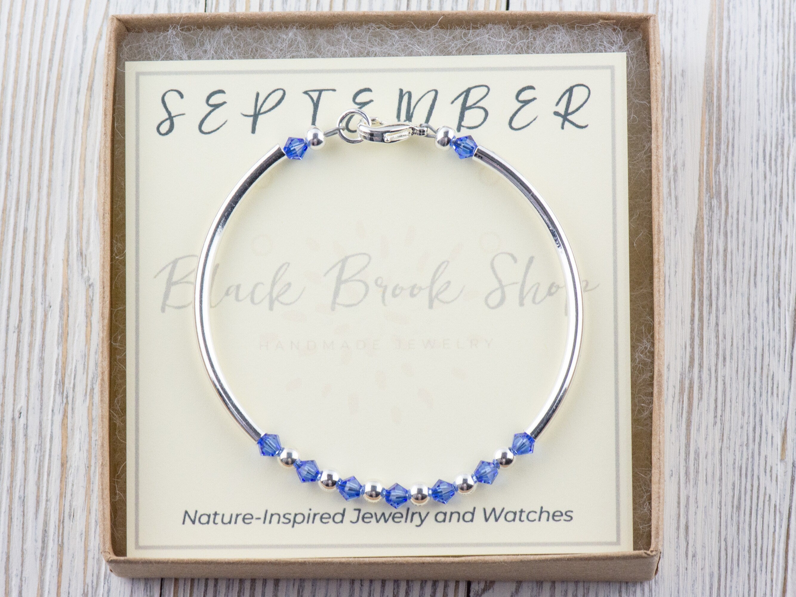 September Birthstone, Sapphire Birthstone Bracelet, Birth Month Bracelet, Birth Stone Bracelet, September Bracelet Gift