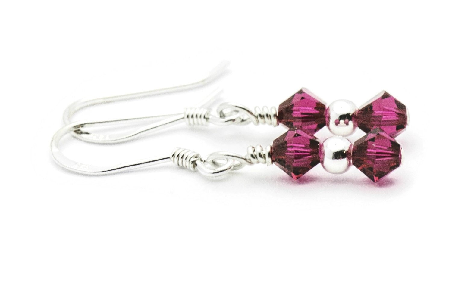 July Birthstone Earrings, Ruby Birthstone Earrings, July Earrings Gift, Minimalist Swarovski Earrings, Birthday Gift Earrings