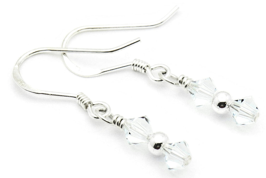 December Light Azore Swarovski Crystal Birth Month Sterling Silver Drop Earrings