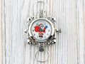 Santa Clause Watch Face | Square Watch Face | Holiday Watch Face | Wrist Watch Face | Beading Watch Face | Women's Silver Watch Face