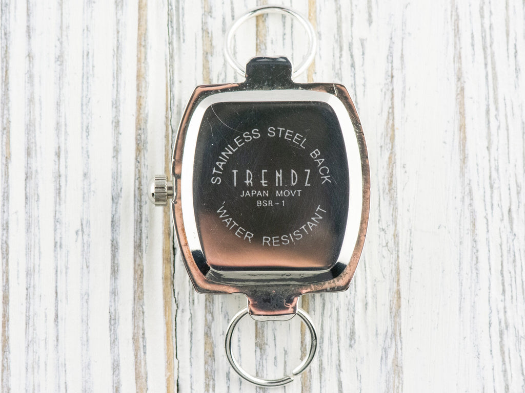 Red Heart White Dial Silvertone Square Rectangle Watch Face • DIY Beading Watch • Jewelry Making • Analog • Loops and Battery Included