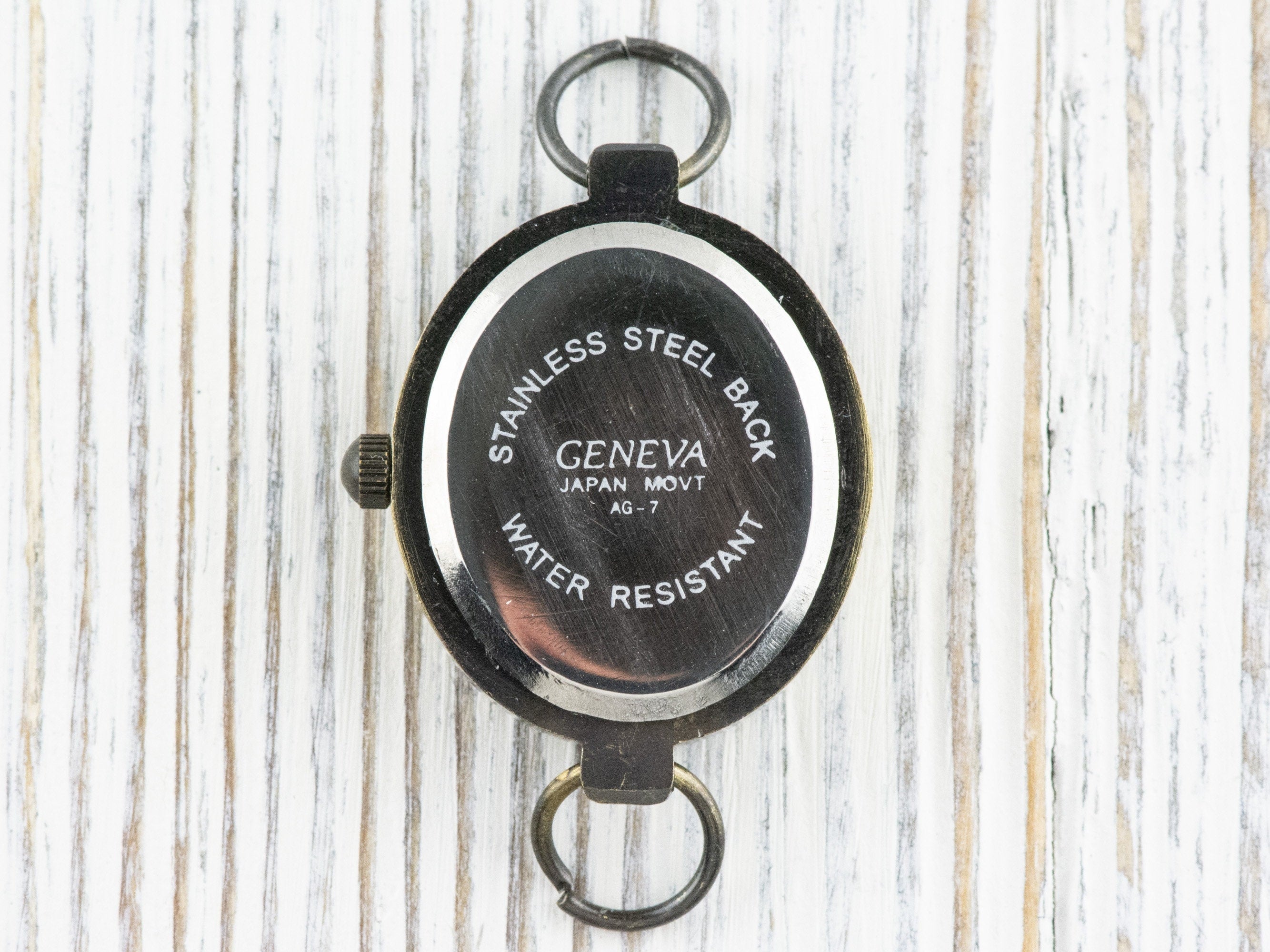 Antique Gold Oval Watch Face • White Dial • DIY Beading Watch • Jewelry Making • Analog • Loops and Battery Included
