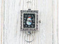 Snowman Watch Face | Winter Watch Face | Black Watch Face | Wrist Watch Face | Beading Watch Face | Women's Silver Watch Face