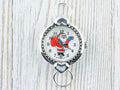 Watch Face, Santa Claus, Round with Hearts, White Face, Christmas Watch