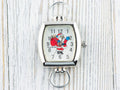 Watch Face, Santa Claus, Square, White Face, Christmas Watch, Holiday Jewelry, Festive