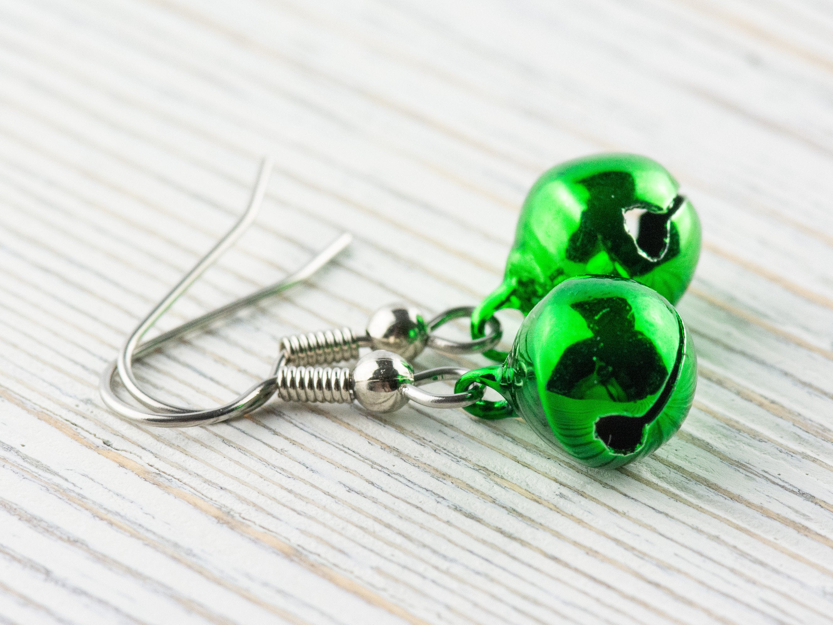 Jingle Bell Dangle Christmas Earrings • Holiday Jewelry • Feeling Festive • Handmade Gift for Her