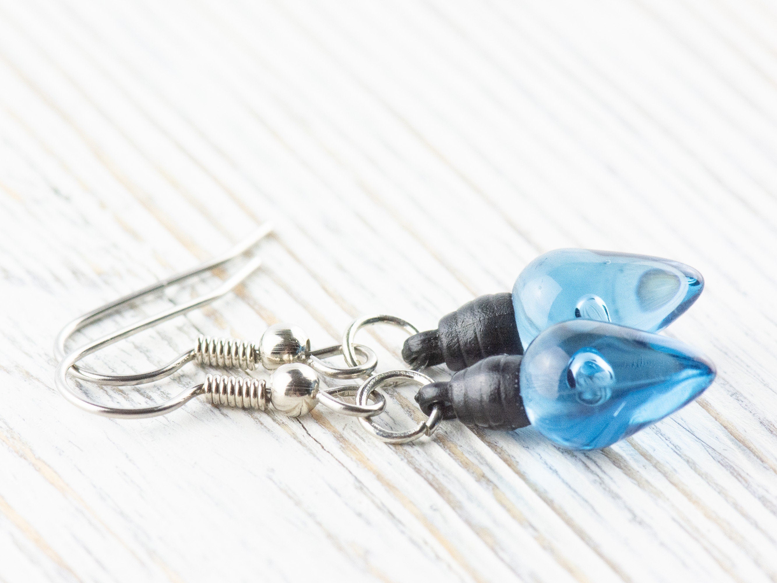 Christmas Lights Dangle Earrings, Holiday Jewelry, Feeling Festive, Handmade Gift