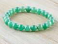 Green Aventurine Smooth Round Beaded Stretch Bracelet, Unisex Semi-Precious Stone Jewelry, Handmade Natural Gemstone Fashion Accessories