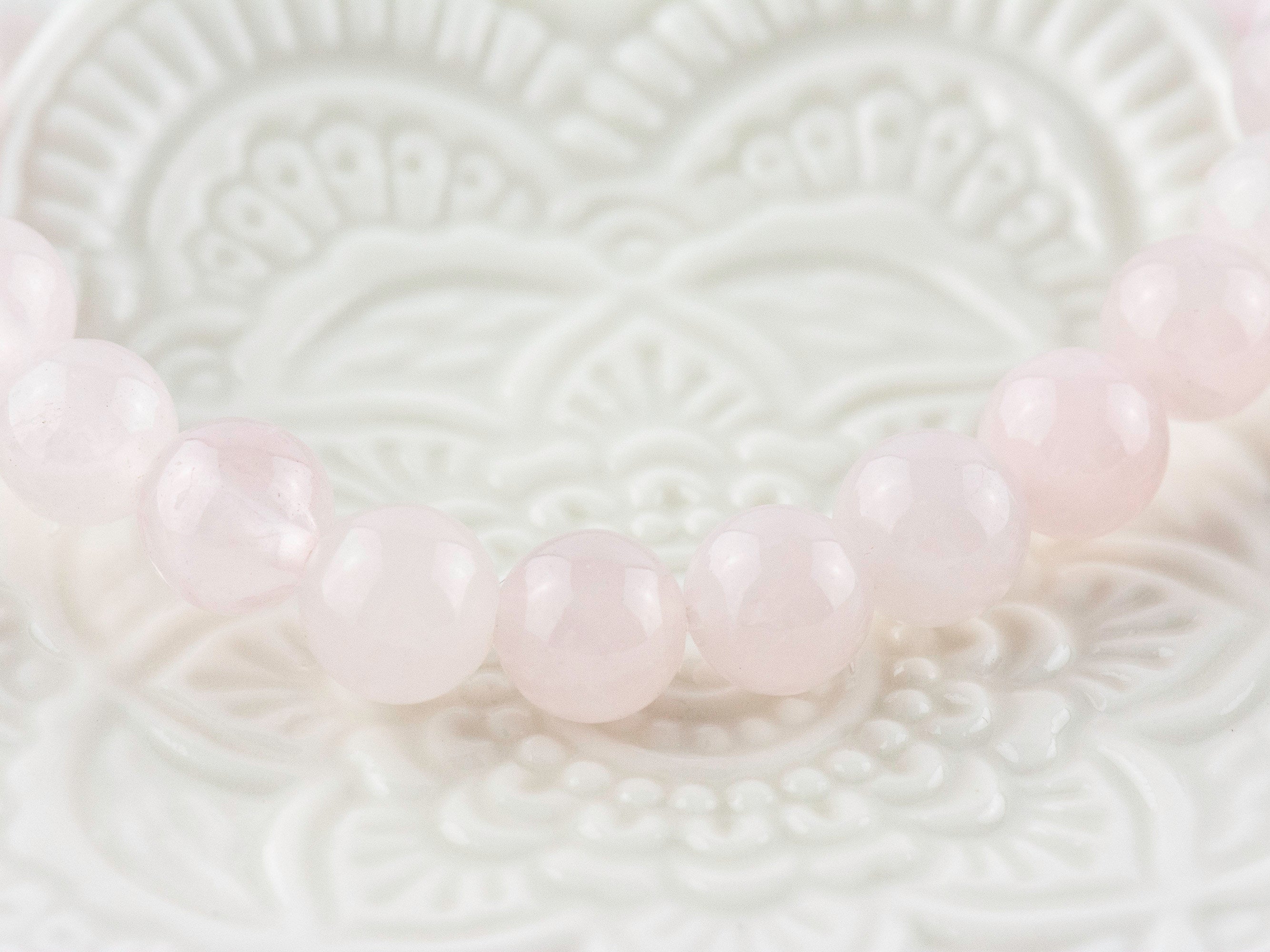 Rose Quartz Stretch Beaded Watch Band, Medical Alert Bracelet, Single Strand, Interchangeable, Handmade Jewelry