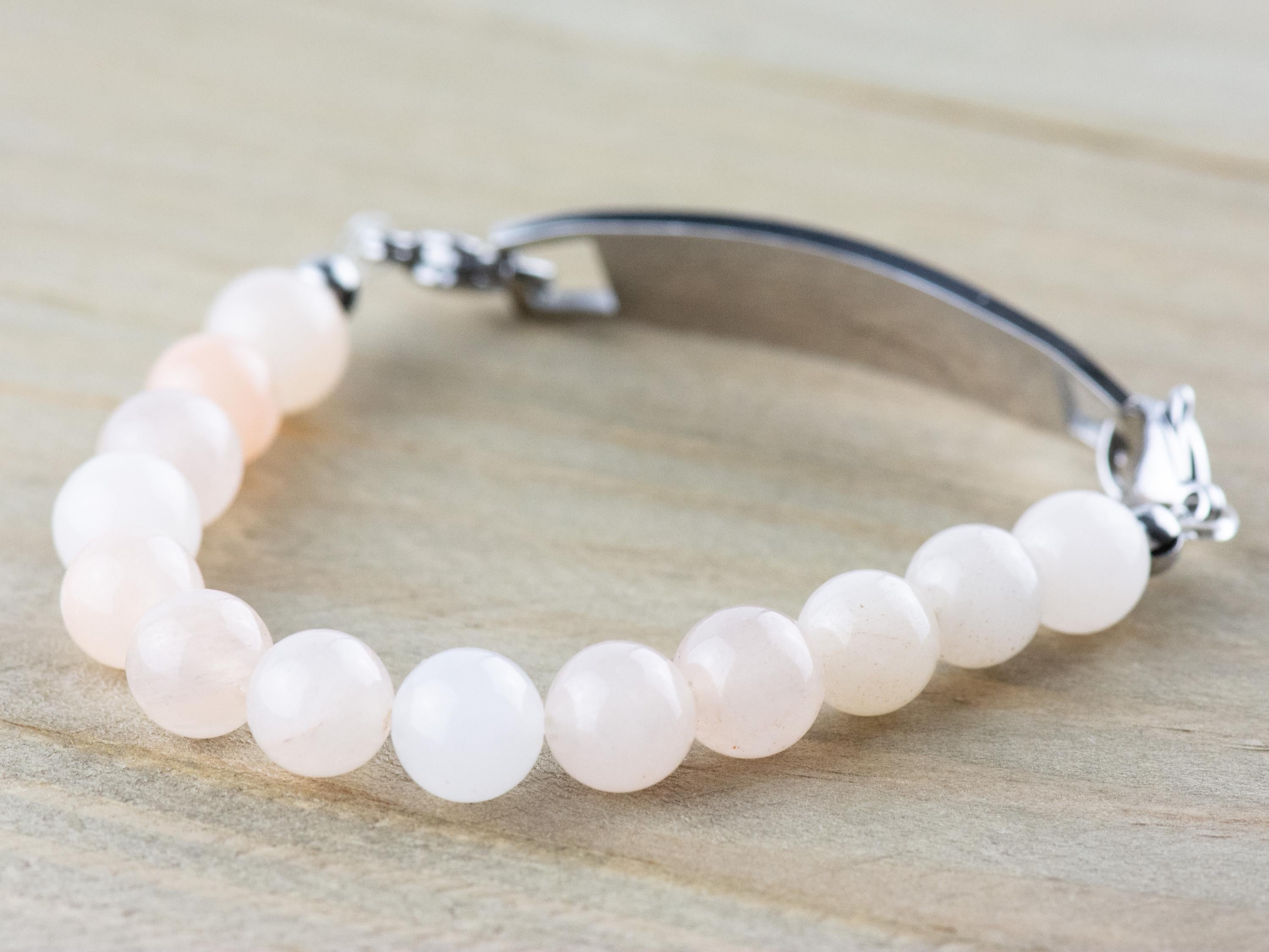 Pink Aventurine Stretch Beaded Watch Band, Medical Alert Bracelet, Single Strand, Interchangeable, Handmade Jewelry