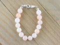 Pink Aventurine Stretch Beaded Watch Band, Medical Alert Bracelet, Single Strand, Interchangeable, Handmade Jewelry