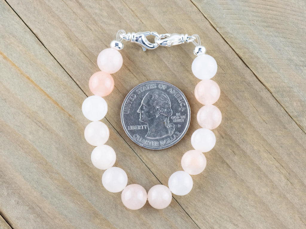 Pink Aventurine Stretch Beaded Watch Band, Medical Alert Bracelet, Single Strand, Interchangeable, Handmade Jewelry