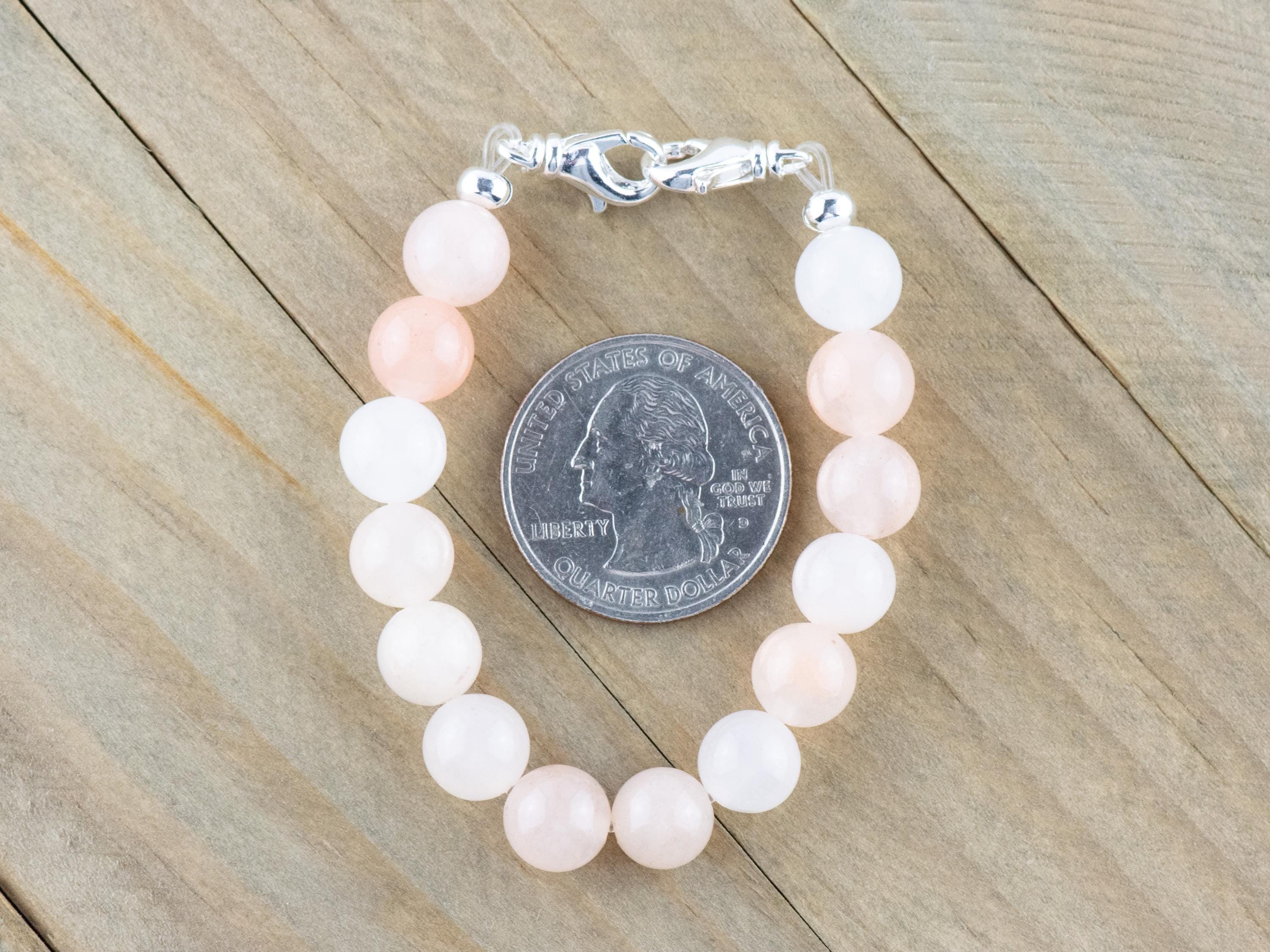 Pink Aventurine Stretch Beaded Watch Band, Medical Alert Bracelet, Single Strand, Interchangeable, Handmade Jewelry