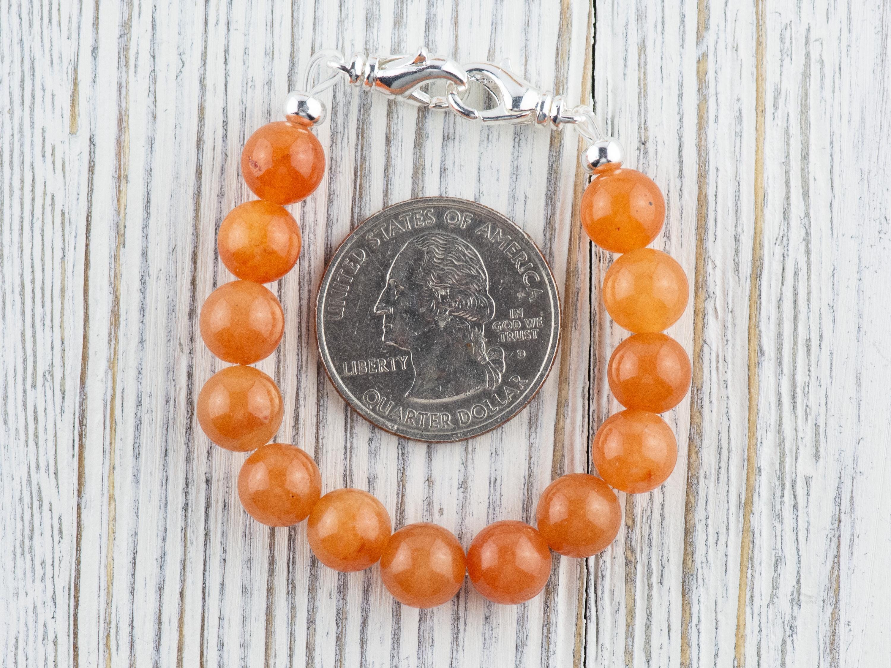 Red Aventurine Stretch Beaded Watch Band, Medical Alert Bracelet, Single Strand, Interchangeable, Handmade Jewelry
