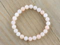 Pink Aventurine Smooth Round Beaded Stretch Bracelet, Unisex Semi-Precious Stone Jewelry, Handmade Natural Gemstone Fashion Accessories