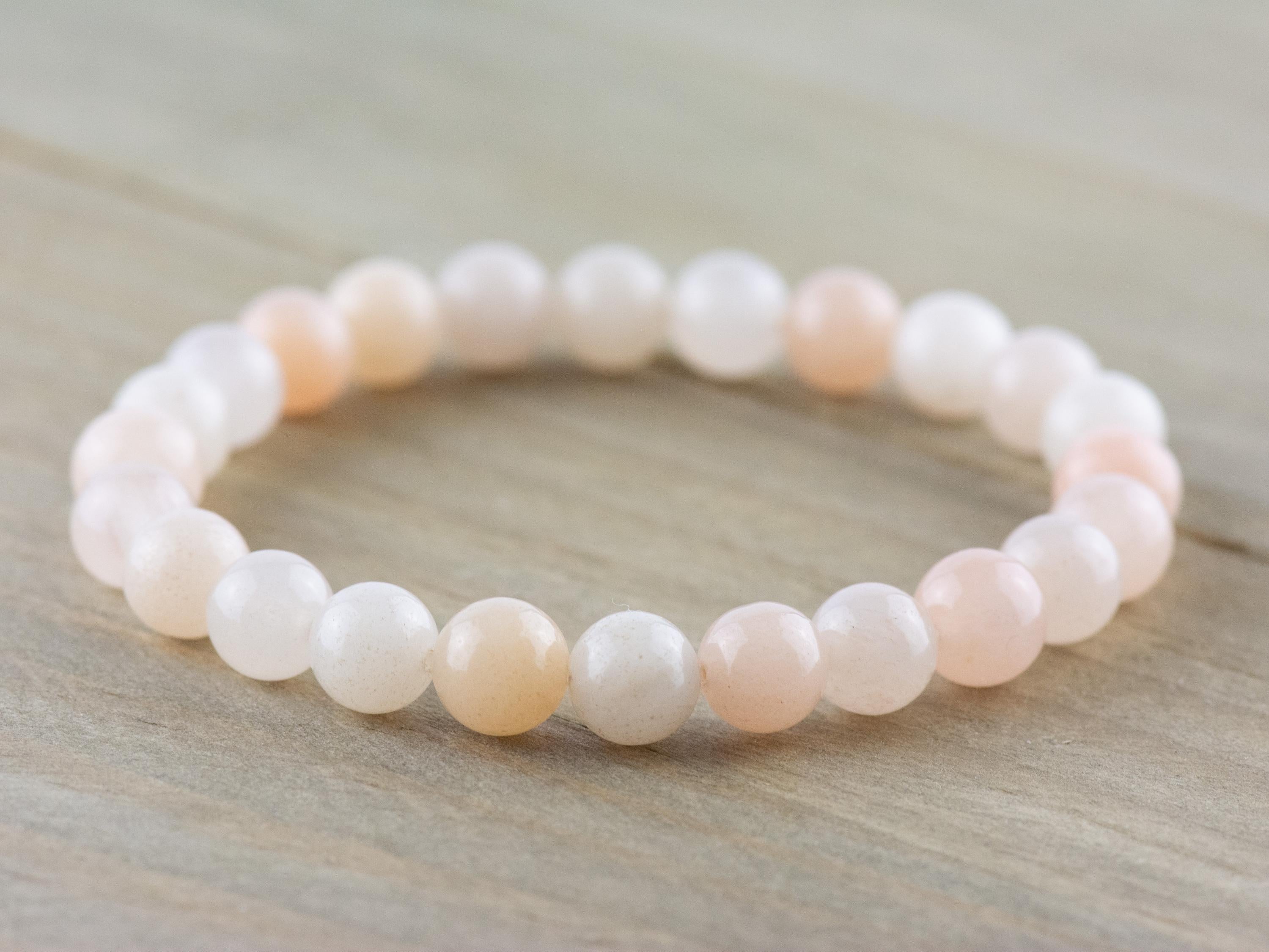 Pink Aventurine Smooth Round Beaded Stretch Bracelet, Unisex Semi-Precious Stone Jewelry, Handmade Natural Gemstone Fashion Accessories