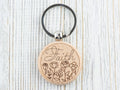 Faith Inspirational Natural Wood Keychain • Laser-Engraved Stainless Steel Keyring • Double-Sided